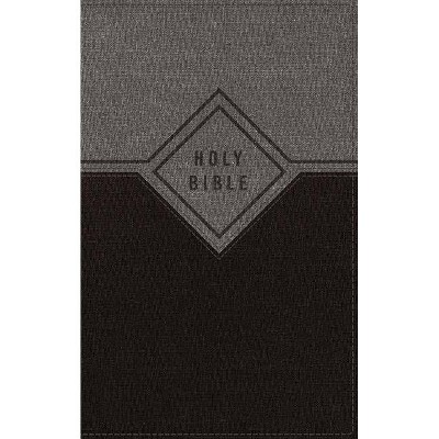 Niv, Premium Gift Bible, Leathersoft, Black/Gray, Red Letter Edition, Indexed, Comfort Print - by  Zondervan (Leather Bound)