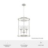 Xidane 15" Pendant Light Metal Brushed Nickel 3-Bulb Indoor Ceiling Fixture - 4 of 4