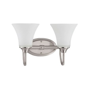 Sunset Lighting 2-Light Darby Vanity 100W Satin Nickel - 1 of 4