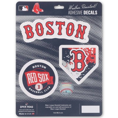 MLB Boston Red Sox Sticker Decal - 3pk