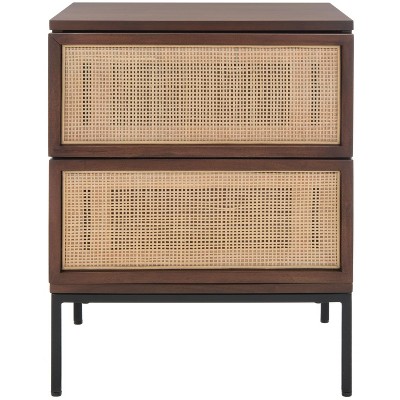 Zadie 2 Drawer Rattan Nightstand - Safavieh