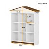 House-Shaped Kids Toys Storage Shelf with 9 Cubby Compartments, Colorblock Bookcase,Modern Playroom & Bedroom Storage Rack-Baofuwish - 4 of 4