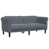 vidaXL Dark Gray Modern Sofa Set - 2 and 3-Seater Velvet Couches with Sturdy Legs & Comfortable Padded Living Room Furniture - 3 of 4