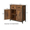 USIKEY Storage Cabinet, Industrial Floor Cabinet with 2 Drawers & Doors, Freestanding Storage Cabinet with Shelf, for Living Room, Bedroom, Kitchen - 4 of 4