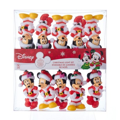 Red and White Mickey and Minnie Christmas Tree Lights Set