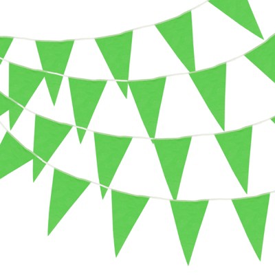 Unique Bargains Outdoor Garden Wedding Birthday Decoration Pennant Flag Banner 50ft