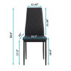 NicBex Modern PU Dining Chairs with Soft Padded Seats & Ergonomic Support,Armless Chairs for Kitchen,Living Room,Black,4pc/6pc - 4 of 4
