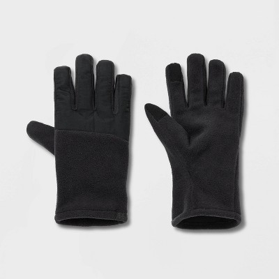 Men's Mixed Fleece Gloves - All in Motion™ Black
