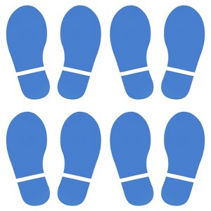 Unique Bargains Home Classroom Floor Stairs Decal PVC Footprint Sticker 4 Pairs - 1 of 4