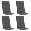 vidaXL Highback Chair Cushion Set of 4 Anthracite Polyester - 3 of 4