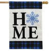 Snowflake Home Burlap Winter House Flag 40" x 28" Briarwood Lane - 2 of 4