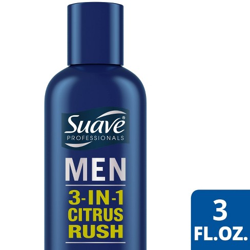 Polering coping værtinde Suave Men Professionals 3-in-1 Shampoo + Conditioner + Body Wash, Citrus  Rush Travel Size - 3 Fl Oz : Target