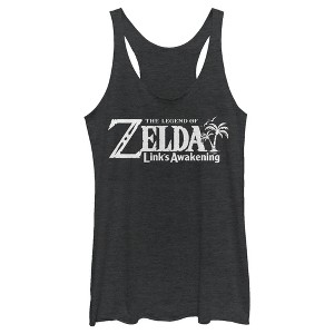 Women's Nintendo Legend of Zelda Link's Awakening Classic Logo Racerback Tank Top - 1 of 3