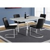 NicBex 60" Rectangular Dining Table with Chrome Metal Legs Modern Contemporary Dining Kitchen Table for Kitchen, Dining Room - 2 of 4