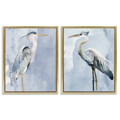 Stupell Industries Heron Birds Standing Blue Sky, 17" x 21"