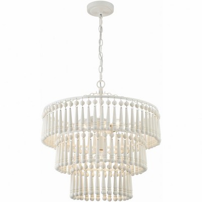 Crystorama Lighting Tiana 3 - Light Pendant in  Matte White