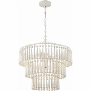 Crystorama Lighting Tiana 3 - Light Pendant in  Matte White - 1 of 4