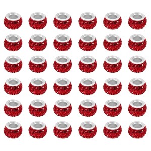 Unique Bargains Round Ball DIY Rhinestone Clay Bead for Jewelry Making 100 Pcs - 1 of 4