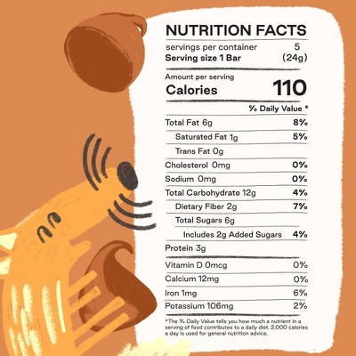 Happy Wolf Organic Kids Refrigerated Snack Bars, Chocolate Chip - 4.23oz/5ct