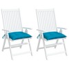 vidaXL Chair Cushions 2 pcs Light Blue 15.7"x15.7"x2.8" Oxford Fabric - 4 of 4