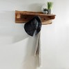 Alaterre Furniture Alpine Natural Brown Live Edge Wood Coat Hooks with Shelf - 3 of 4