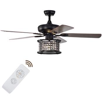 Costway 52'' Ceiling Fan with Light Reversible Crystal Ceiling Fan Lamp W/Remote Control