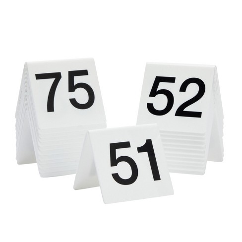  Pinkunn 25 Pcs Wedding Table Numbers Acrylic Table Numbers  Acrylic Wedding Signs Table Arch Stand Table Numbers with Stands Table  Signs with Base Table Numbers with Holders for Reception (Black) 
