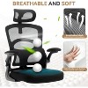 Home Mesh Office Desk Chair with Wheels,High-Back Computer Gaming Chair with Adjustable Headrest - 3 of 4