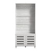 Galano Brantford Hall Tree with Bench and Shoe Storage in Knotty Oak, Gray, Dusty Gray Oak - 2 of 4
