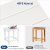 Coucheta 17-inch HDPE Outdoor Side Table,Square Patio End Table with Wood Look, Weather Resistant & Tool-Free Assembly for Poolside Garden - 4 of 4