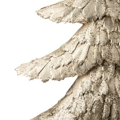 Elegant Whimsical 18" Bronze Layered Tree with Wooden Base