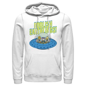 Men's The Simpsons Foolish Earthlings Pull Over Hoodie - 1 of 4