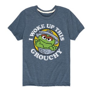 Boys' - Sesame Street - Woke Up This Grouchy Short Sleeve Graphic T-Shirt - 1 of 3