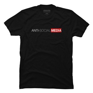 Men's Design By Humans Anti-Social Media By TWiP T-Shirt - 1 of 4