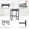 Saddle Counter Height Bar Stools Set, Modern Faux Leather, for Kitchen - 3 of 4
