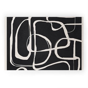 Nadja Modern Minimalist One Line Art Welcome Mat - society6 - 1 of 3