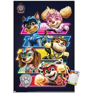 Trends International Paw Patrol: The Mighty Movie - Bars Unframed Wall Poster Prints - 1 of 4