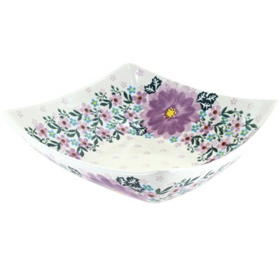 Blue Rose Polish Pottery 161 Vena Square Serving Dish