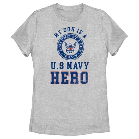 Women's United States Navy Distressed My Son Is a Hero T-Shirt - image 1 of 4