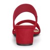 Allegra K Women's Back to College Faux Suede Dual Straps Block Heel Slide Sandals - 3 of 4