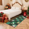Christmas Area Rug, Santa Deer Print Washable Soft Carpet with Non Slip Backing, Low Pile Stain Resistant Floor Mat for Living Room, Bedroom - 2 of 4