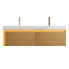 GDFStudio Gallia Modern Sintered Stone Bathroom Vanity with LED Lighted Drawer and Ceramic Basin - 4 of 4