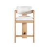 Meridian Furniture,Sacha Linen Textured Fabric Stool - 3 of 4