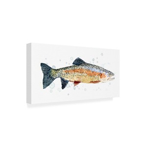 Trademark Fine Art -Emma Caroline  'Watercolor Rainbow Trout I' Canvas Art - 1 of 4