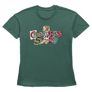 Womens A Christmas Story Ralphie Festive Logo T Shirt - 1 of 3