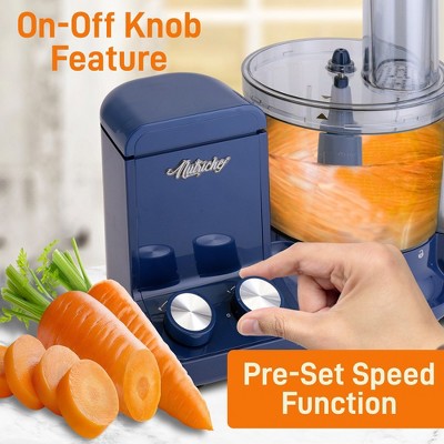 NutriChef Royal Blue Multifunction Food Processor with 2L Capacity