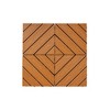 11 Pieces of 11.7" x 11.7" Textured Plastic Wood Deck Tiles for Outdoor Terrace Flooring, Brown - 4 of 4
