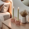 Kate Aspen 2-In-1 Fluted Colored Glass Taper Candlestick Candle Holders (Set of 4) - 3 of 4
