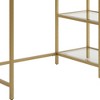 HomeRoots 42" Clear and Gold Glass and Metal Computer Desk - 4 of 4