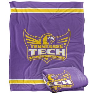 Tennessee Technological University Primary Logo Silky Touch Blanket White 50x60 - 1 of 4